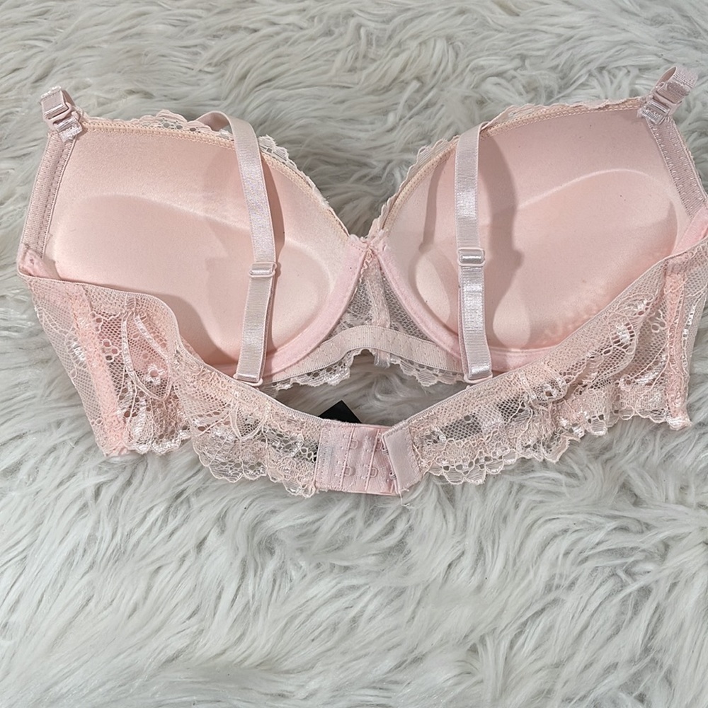 RENE ROFE Light Pink With Lace Lingerie Bra Size 36C - Picture 2 of 4